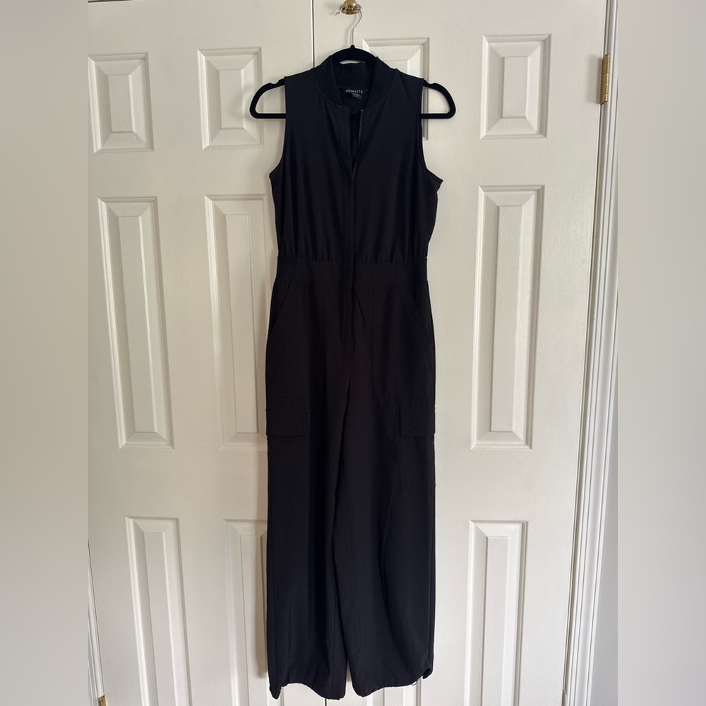 Athleta Brooklyn Black Sleeveless Jumpsuit